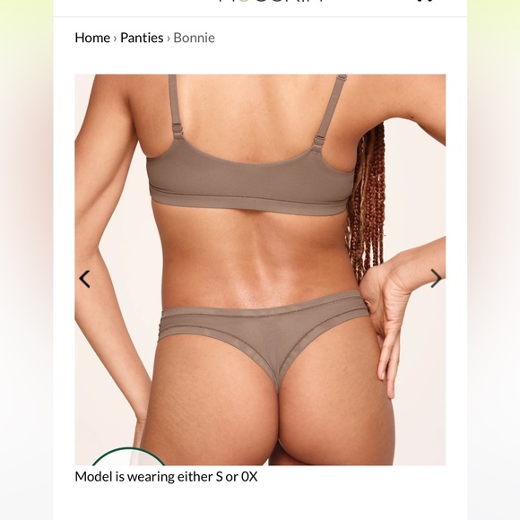 Bundle of 2 Brandew Nueskin Ligh Brown & Cream Mesh Thongs - Picture 2 of 6